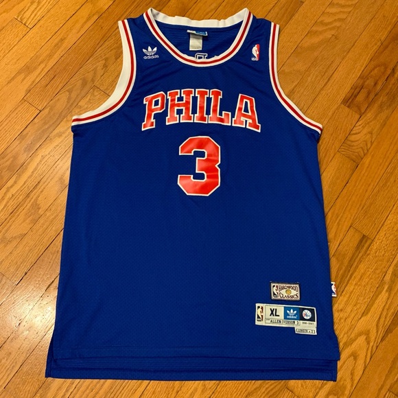 Adidas Philadelphia 76ers Allen Iverson Hardwood Classics NBA jersey - Picture 1 of 8
